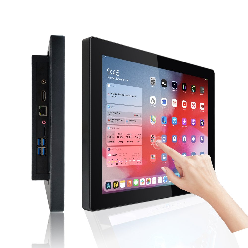 15-inch industrial all-in-one PC with Android 2 + 16GB speaker and capacitive touchscreen.