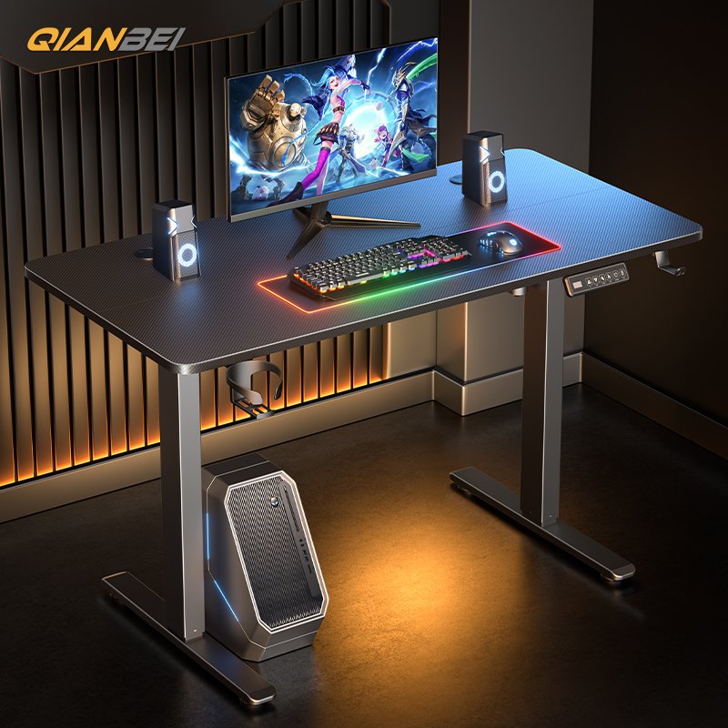 Qianbei Game Table Mobile Sitting Table Height Setting Electric Shaped Leg Frame Leg Computer Mechanism Game Table