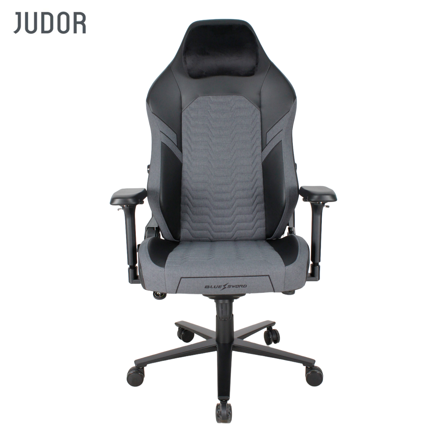 Judor 2025 Executive Office Racing Chair with 4D Armrests and Metal Base, New Fabric Convertible and Massage Function