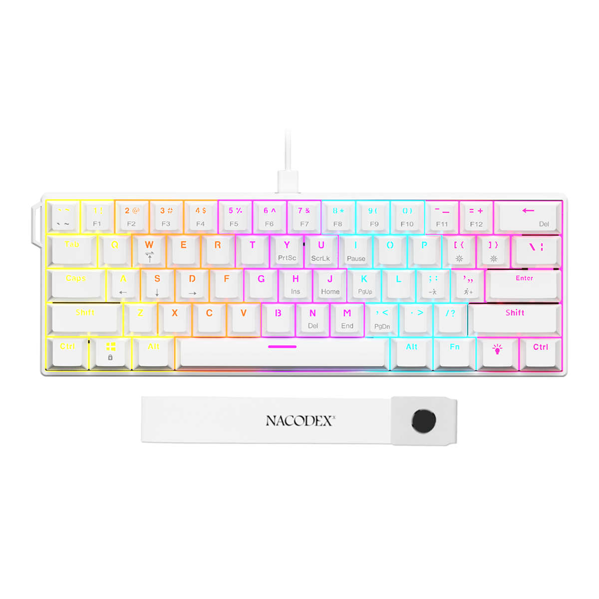 Ajazz NK61 61 61 key compact mechanical gaming keyboard wired hot swappable red switch RGB backlit computer laptop gamers
