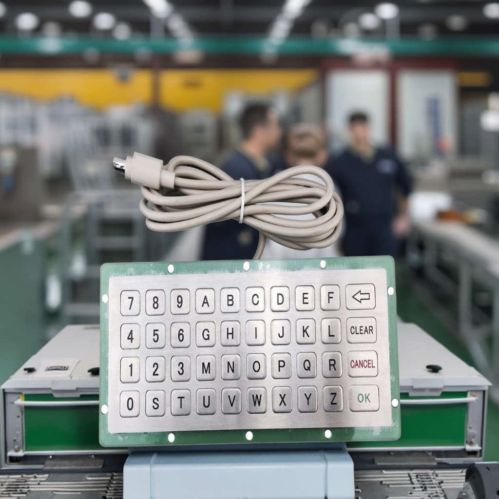 40 key waterproof USB industrial stainless steel mechanical keyboard with IP65 protection and CE/FCC certification, manufactured by Jiexin brand